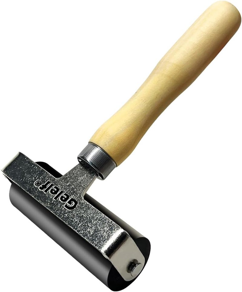 GELELF Smooth Peeling Brayer Roller - Wood Hand Roller Rollers Ink Roller Tape Roller for Gluing Taping Gel Printing Inking Block Printmaking Stamping Scrapbooks (#5: 3 Inch (8CM)) - Image 1